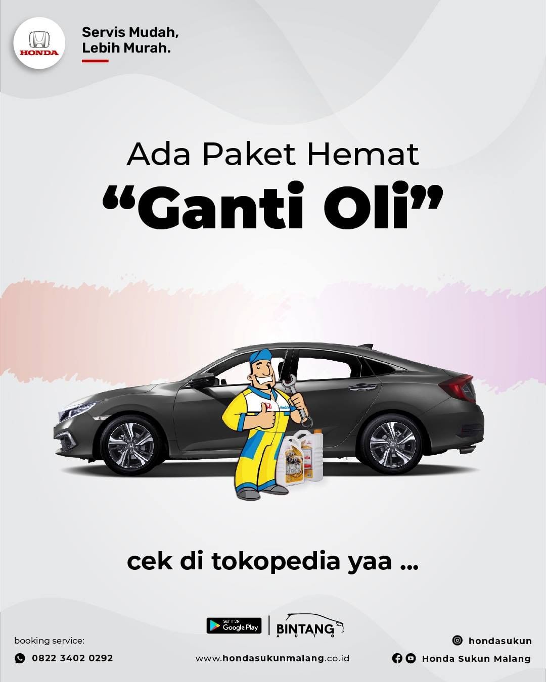 voucer service tokopedia honda sukun malang