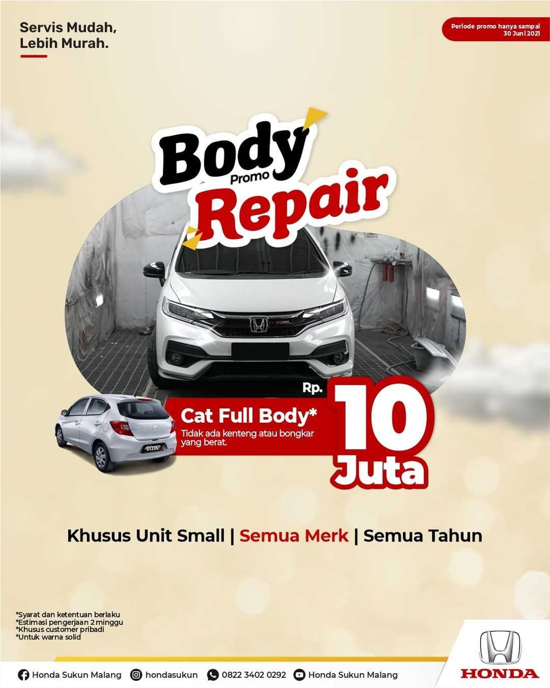 Promo Body Repair Mobil Honda