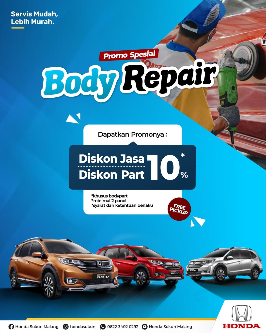 Promo Service Body Repair Honda Malang