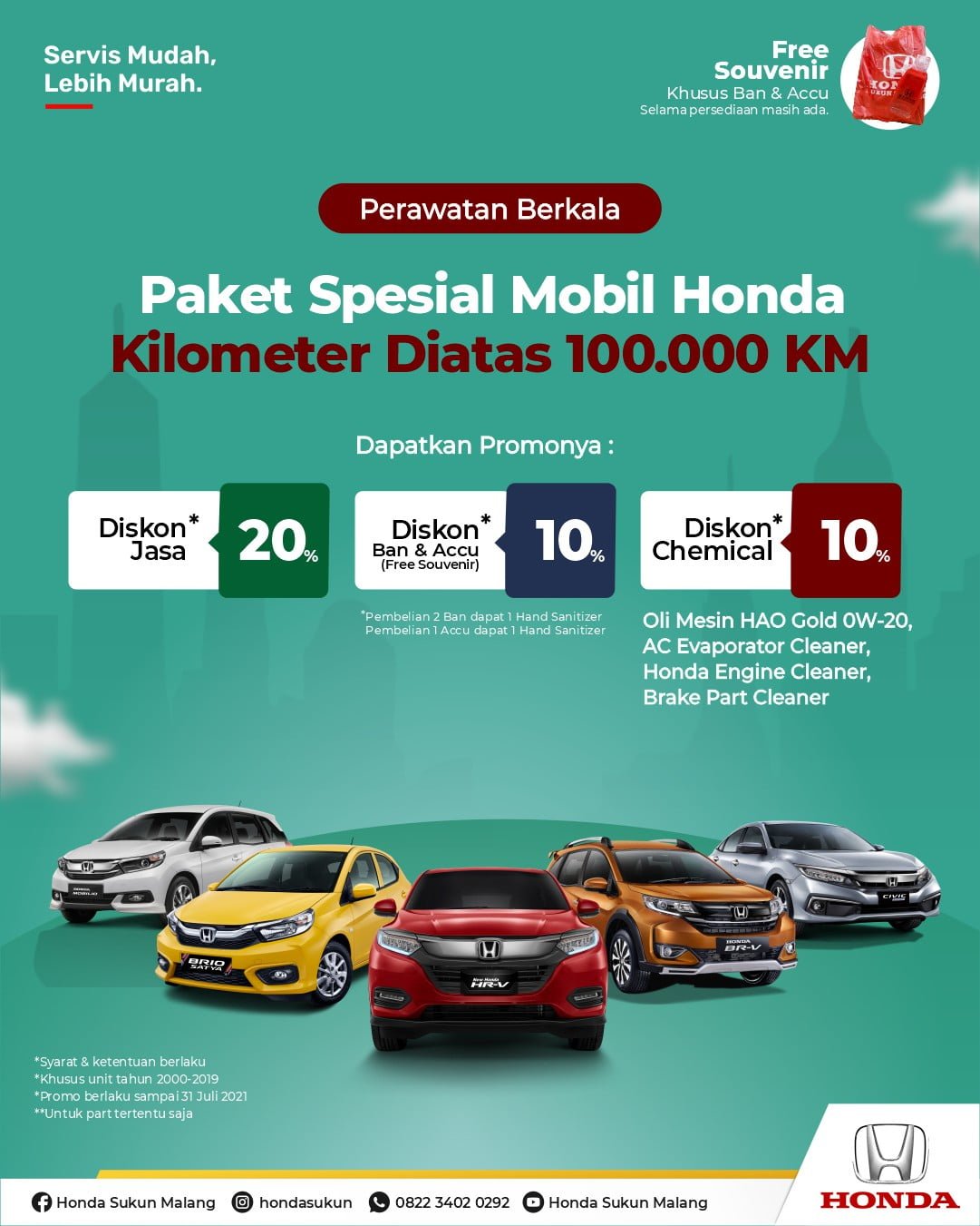 perawatan berkala honda