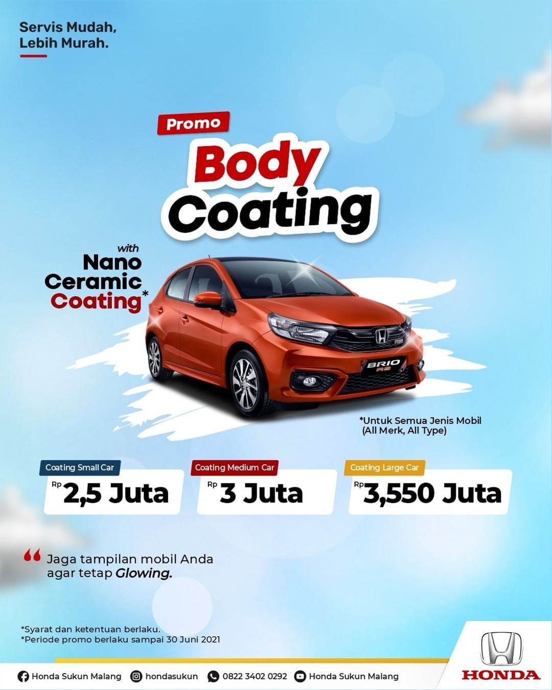 Promo Service Body Coating Honda Malang