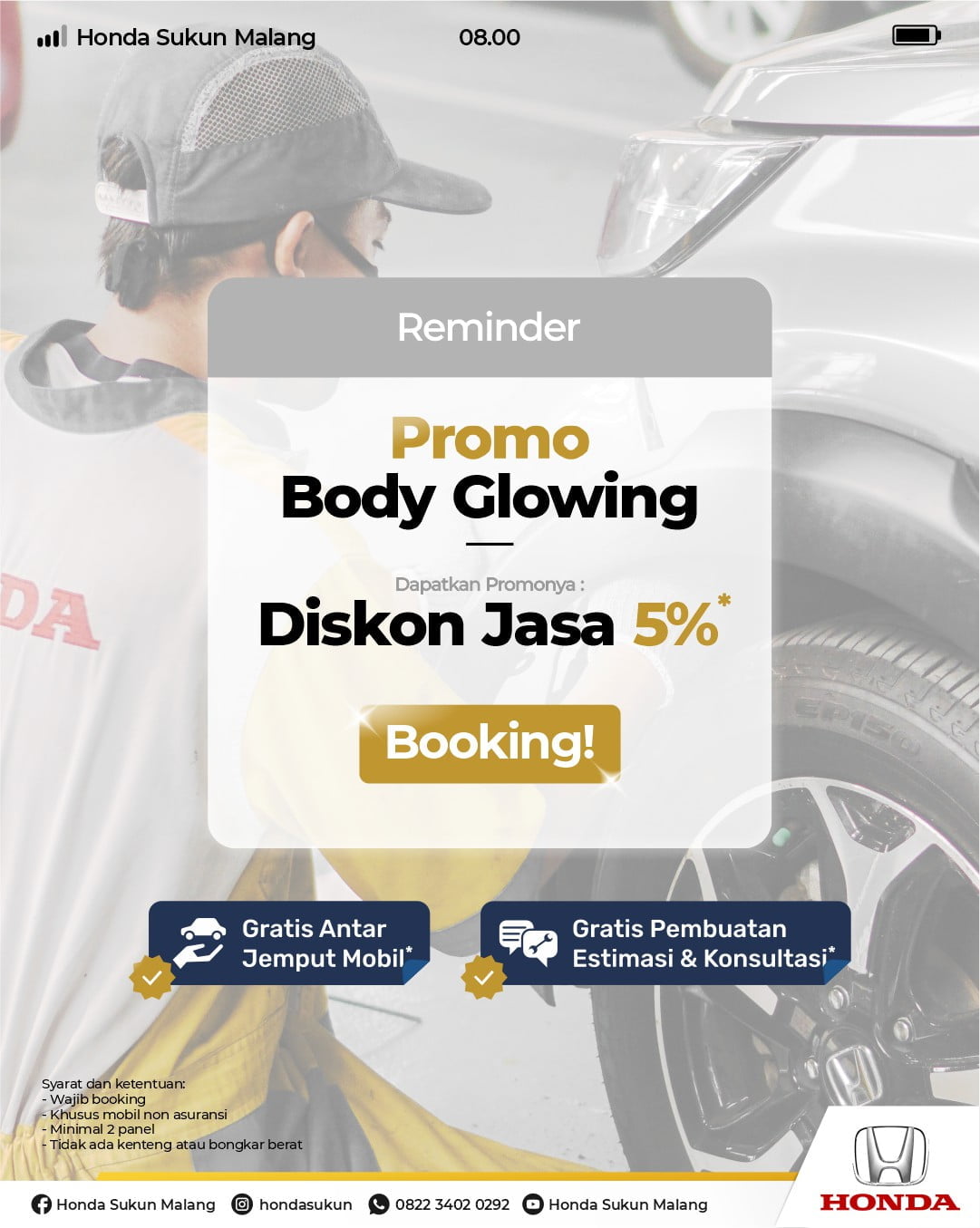 BODY GLOWING IPHONE 1 Promo Body Glowing Honda