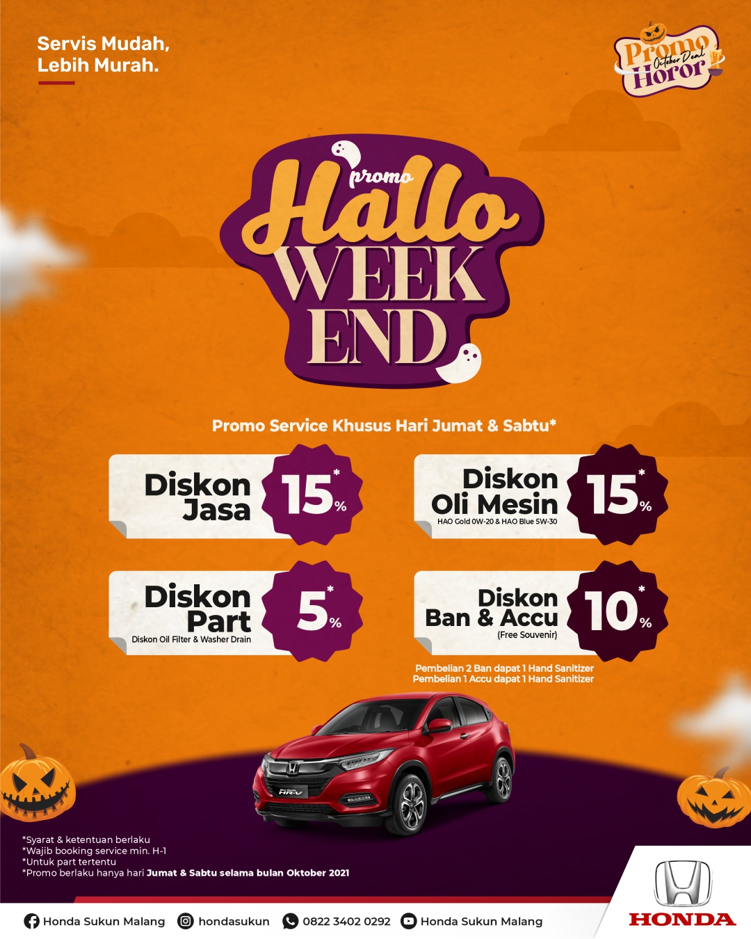 HALOWEEKEND Promo Pay Day Honda Juli Honda Malang