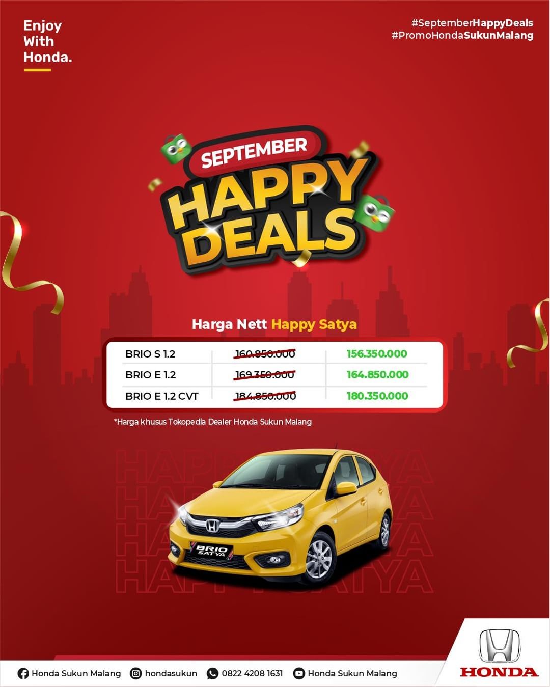 Promo September Honda Happy Deals Malang