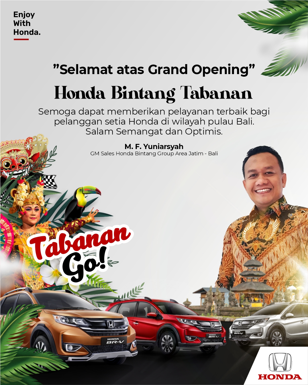 Congratulation, The Grand Opening Of Honda Tabanan