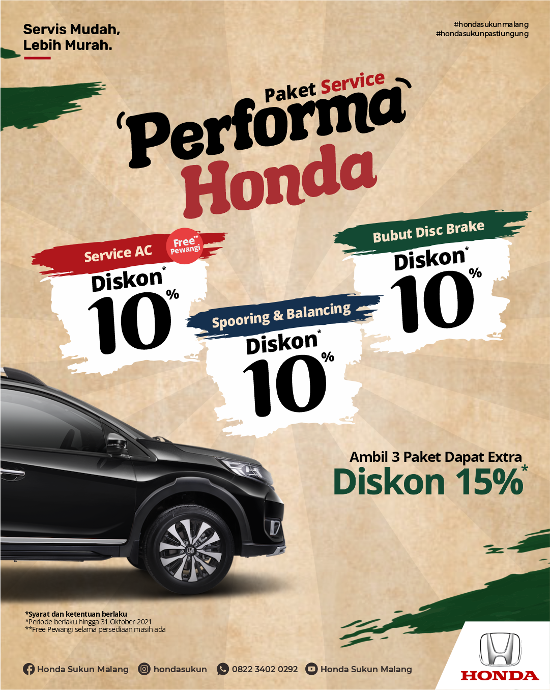 Promo Service Performa Honda Malang