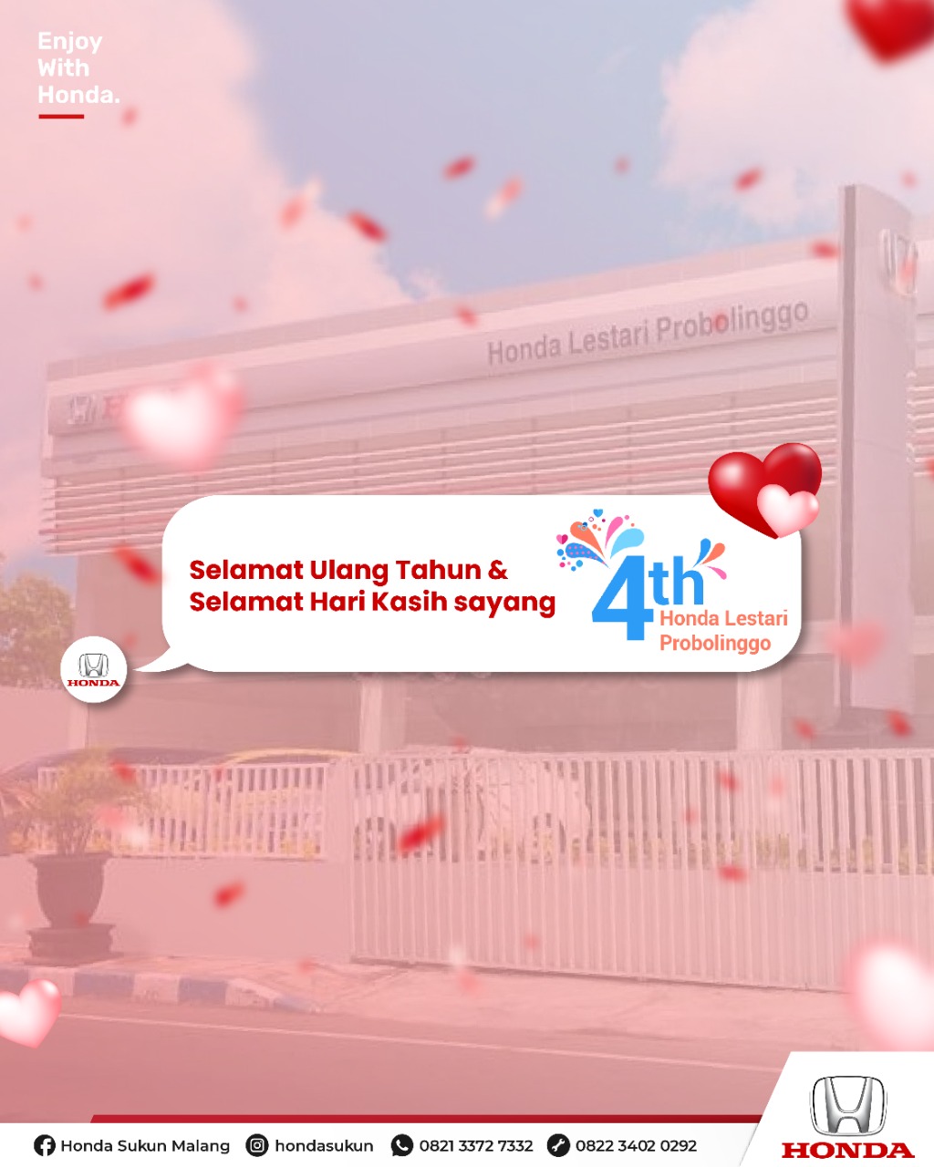 HUT HONDA PROBOLINGGO DAN SELAMAT HARI VALENTINE