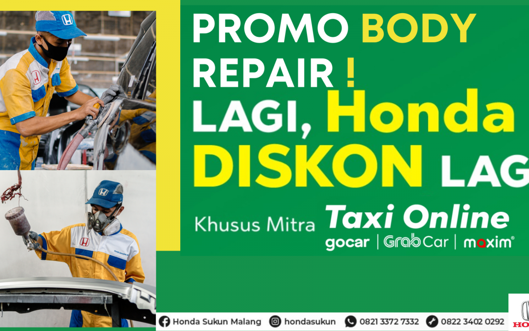 Dapatkan Diskon Jasa Body Repair Sebesar 20% Khusus Mitra Taxi Online