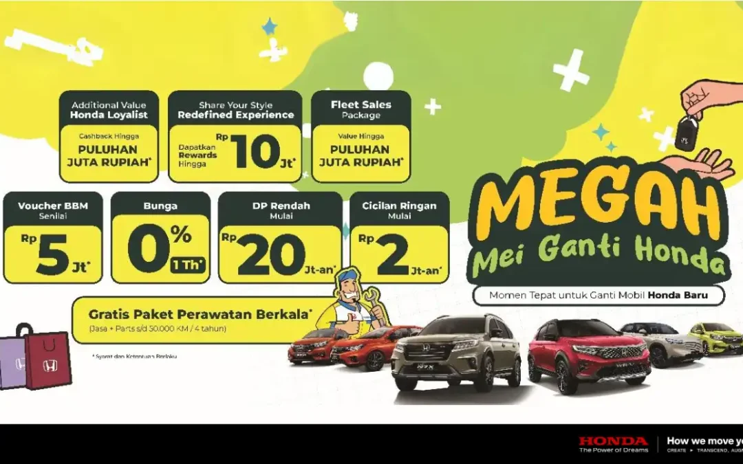 Momen Paling Tepat untuk Ganti Mobil Honda Baru! Extra Rewards hingga Rp 10 Juta