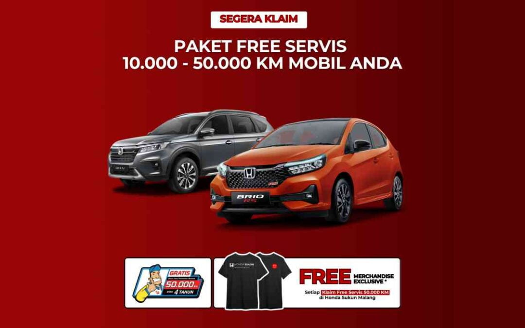 Klaim Paket Free Service Perawatan Berkala 50.000KM dan Dapatkan Merchandise Exclusive dari Honda!