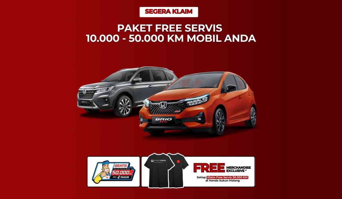 Klaim Paket Free Service Perawatan Berkala 50.000KM dan Dapatkan Merchandise Exclusive dari Honda!