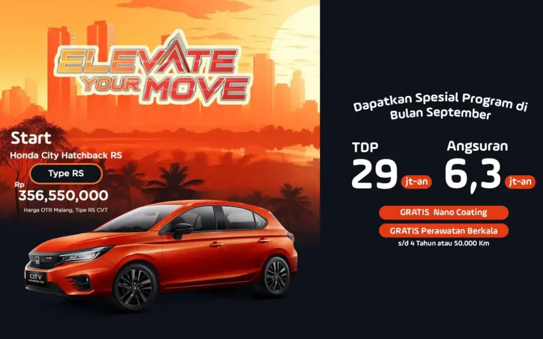 Miliki Honda City Hatchback RS dengan Penawaran Menggiurkan dan Bonus Nano Coating Gratis!