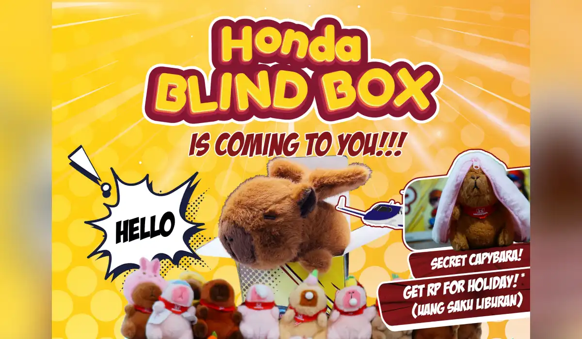 Dapatkan Honda Blind Box Berisi Boneka Capybara Lucu di Honda Sukun Malang! Beli Mobil Honda Sekarang!