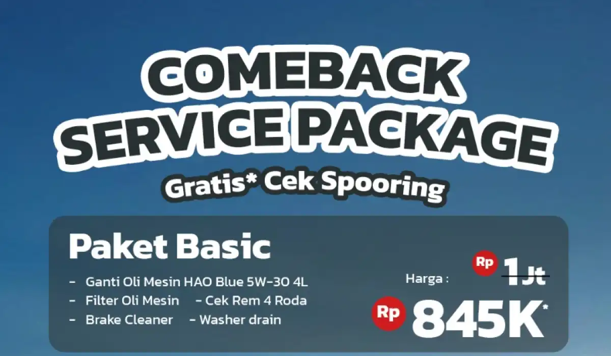 Performa Mobil Kembali Maksimal dengan Comeback Service Package di Honda Sukun Malang Spesial April 2026