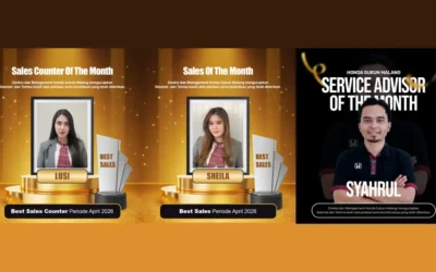 Siapa di Balik Layanan Jempolan? Temui Sosok Best of the Month Honda Sukun Malang April 2026!
