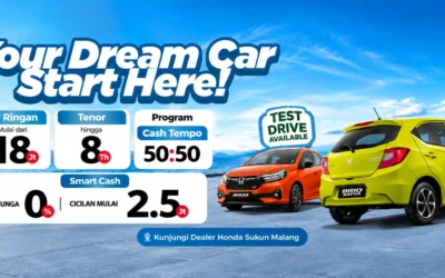 Wujudkan Mobil Impian Mulai Hari Ini Lewat Promo Honda Brio di Sukun Malang: DP 18 Juta dan Bunga 0%